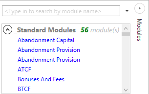 Modules list